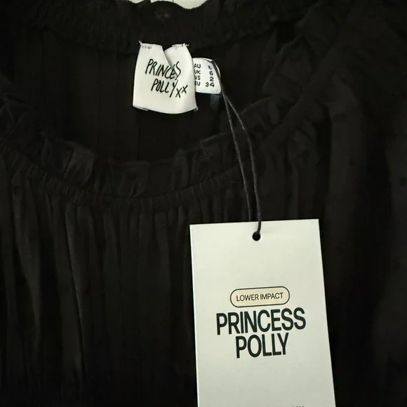 Princess Polly Black Ruffled Mini Romper - Picture 6 of 7
